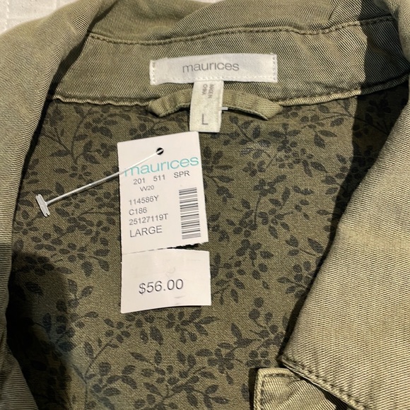 Maurice lightweight khaki jacket NWT - Picture 2 of 7